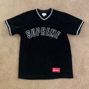 Supreme Velour Baseball Top Black medium